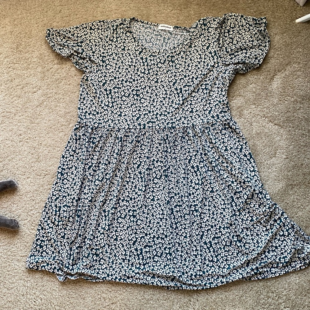 Green babydoll swing dress size large